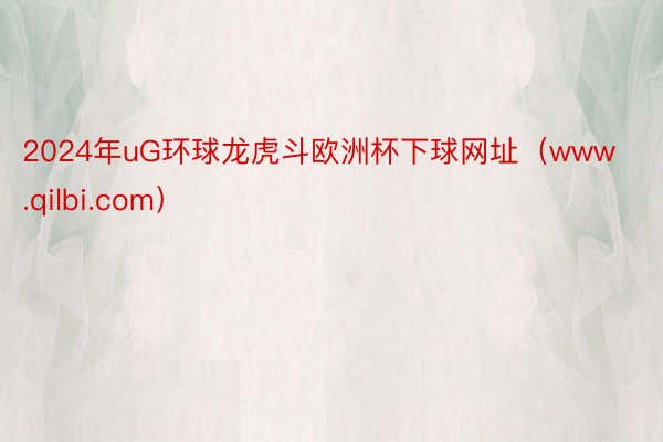 2024年uG环球龙虎斗欧洲杯下球网址（www.qilbi.com）